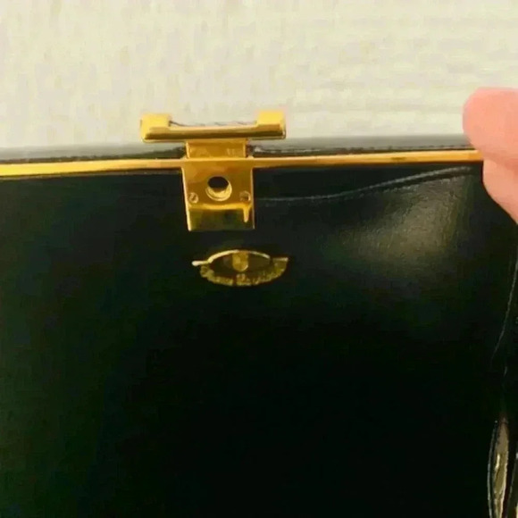 Vtg Finesse La Model Genuine Black Crocodile Alligator Hard case Satchel… - Picture 5 of 12